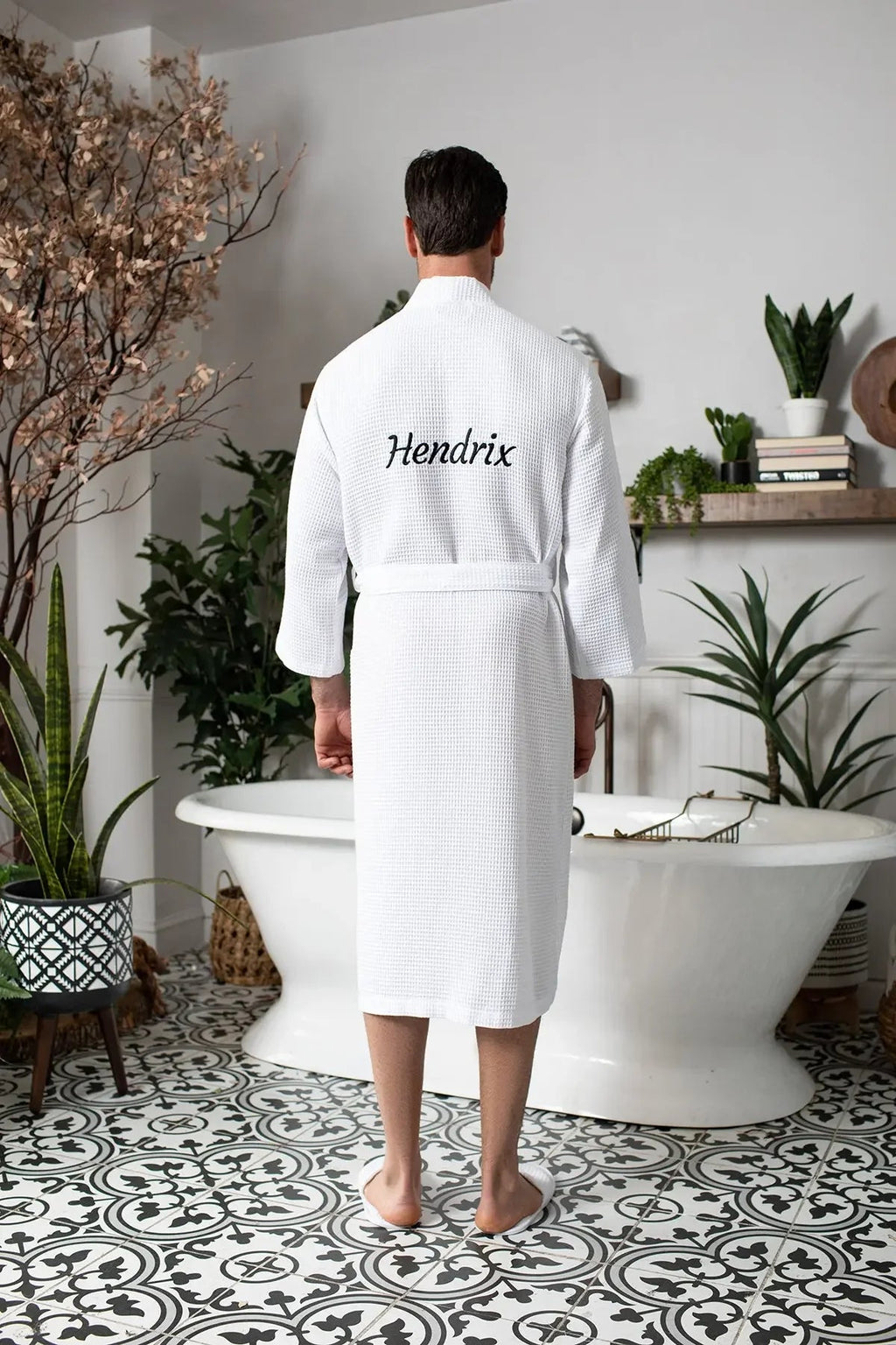 Waffle Spa Robe – Lightweight Quick-Dry Kimono Bath Robe