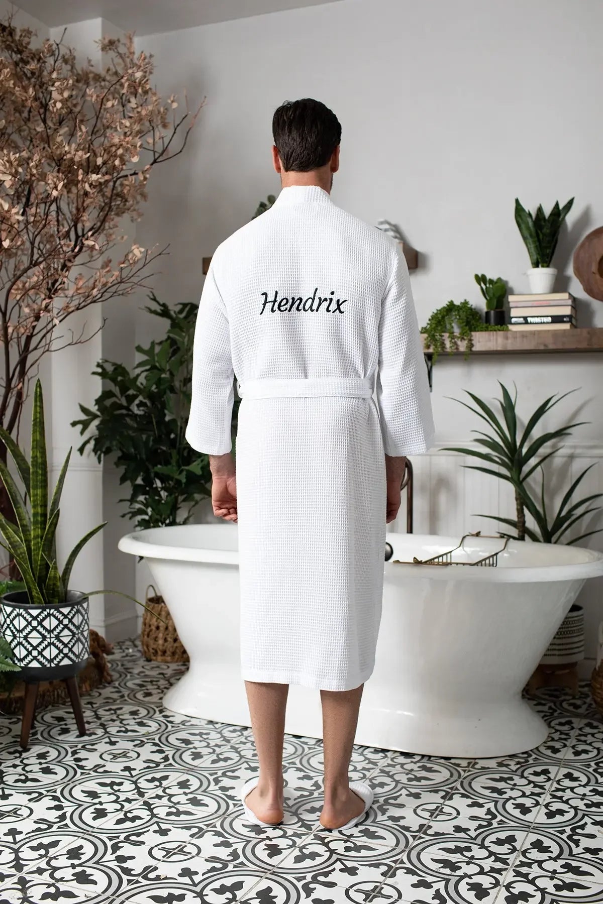 Waffle Spa Robe – Lightweight Quick-Dry Kimono Bath Robe