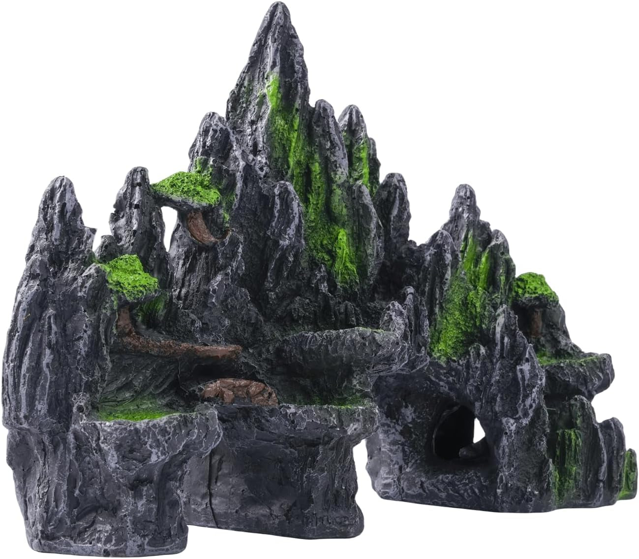 Large Aquarium Ornament – Mountain Cave, Tree House & Bridge | Fish Tank Décor