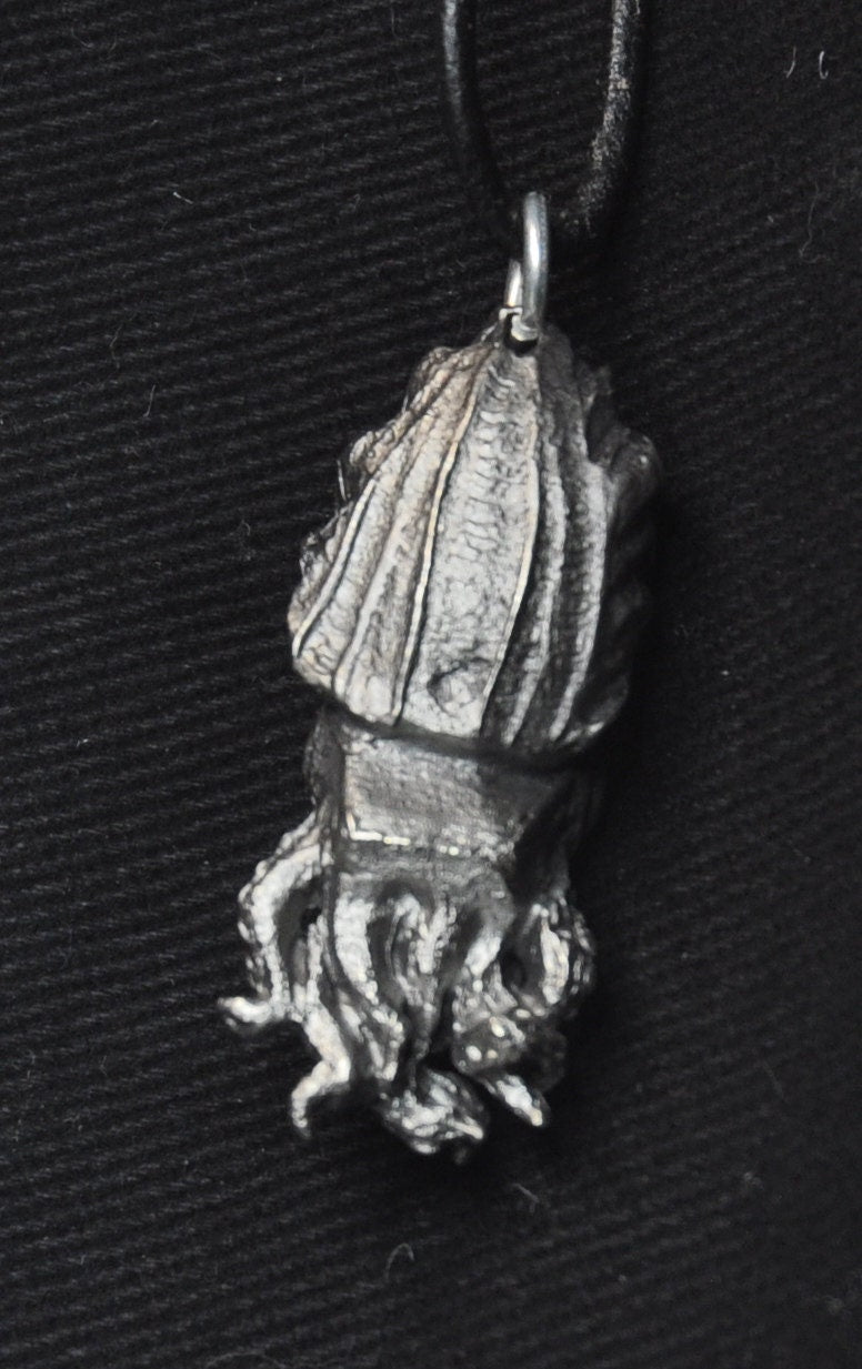 Cuttlefish Pendant Necklace – Handmade Gothic Nautical Jewelry