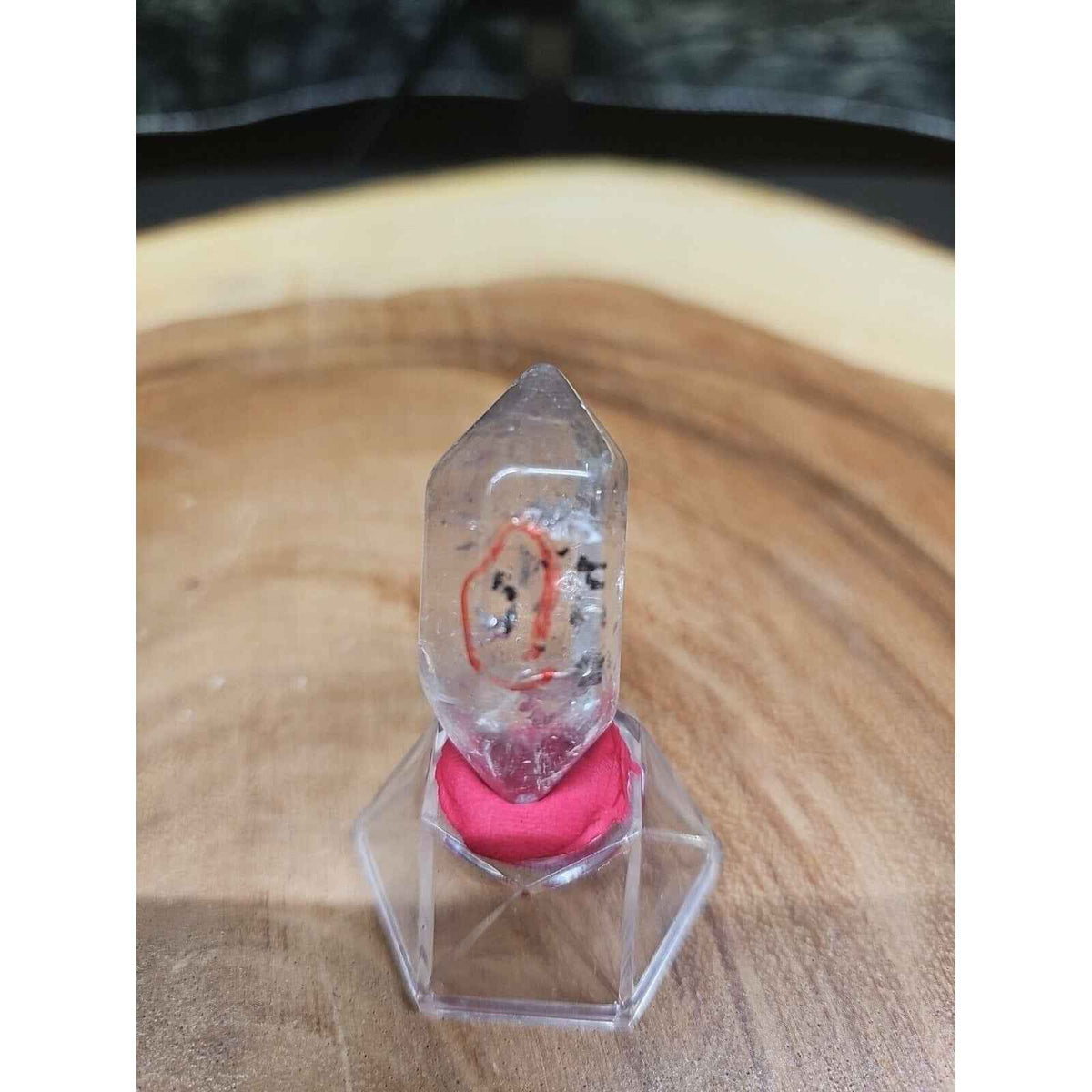 Clear Quartz Crystal Point with Stand