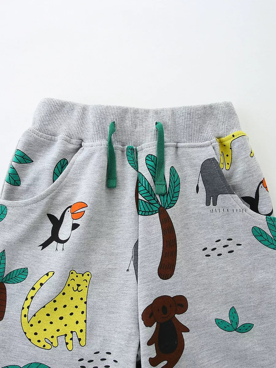 Kids' Frog Print Tee and Shorts Set