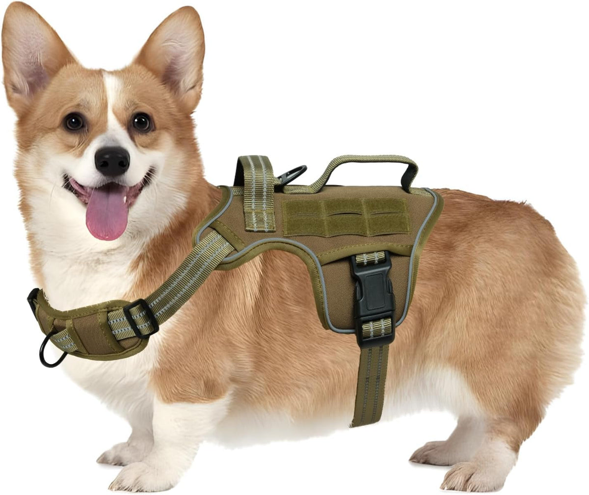 No-Pull Tactical Dog Harness with Molle System