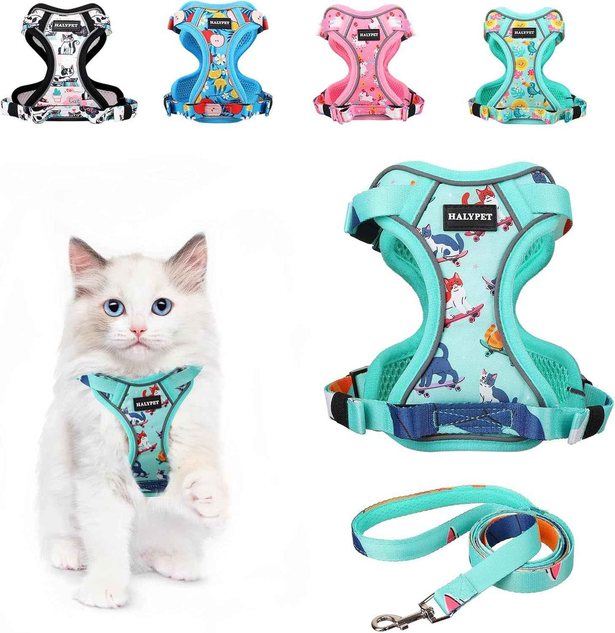 Reflective Cat Harness & Leash Set