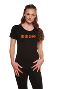Halloween Pumpkins Bamboo Short Sleeve Scoop Neck T-Shirt