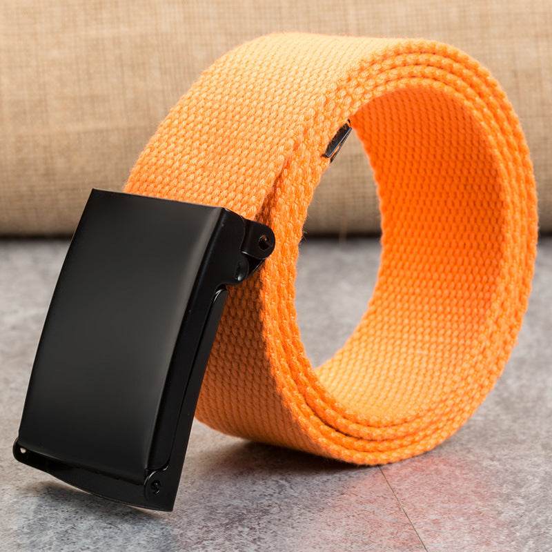 Canvas Snap-Buckle Belt – 21 Colors, 120cm