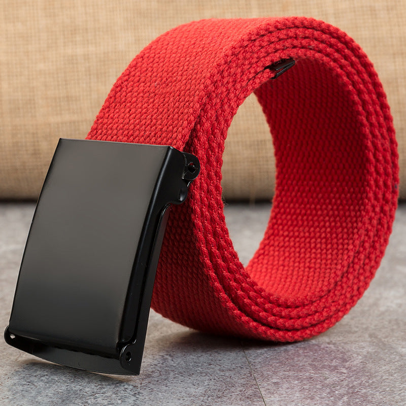 Canvas Snap-Buckle Belt – 21 Colors, 120cm