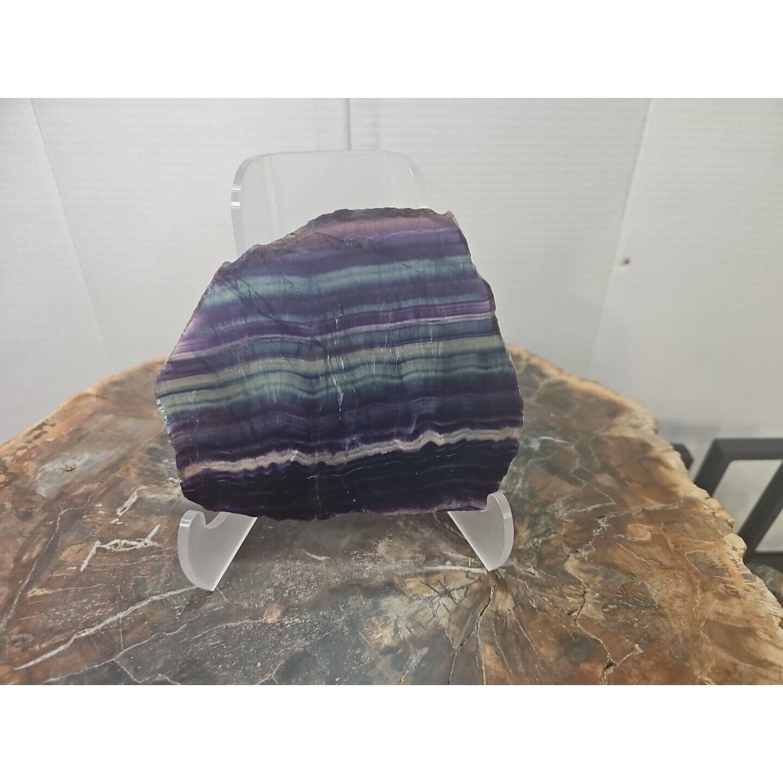 Rainbow Fluorite Crystal Flake Specimen — 380g | Natural Stone from Uruguay