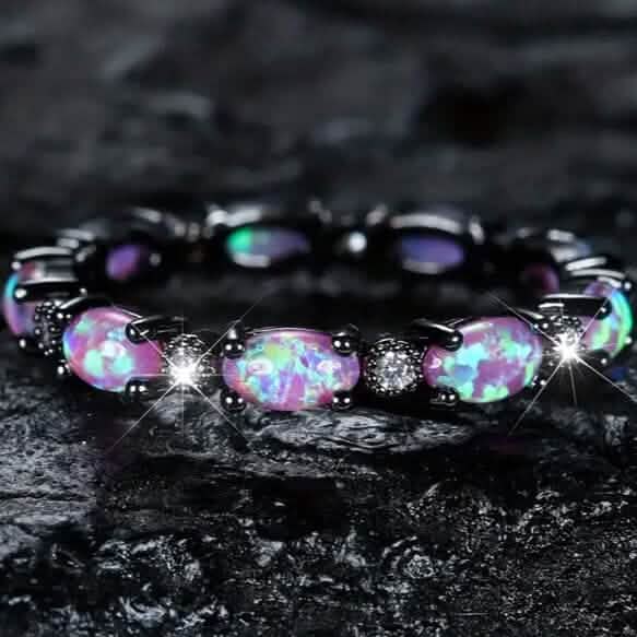 Synthetic Gem Mosaic Statement Ring – Plated Alloy | Sizes 6–10 | Women's Fashion Ring