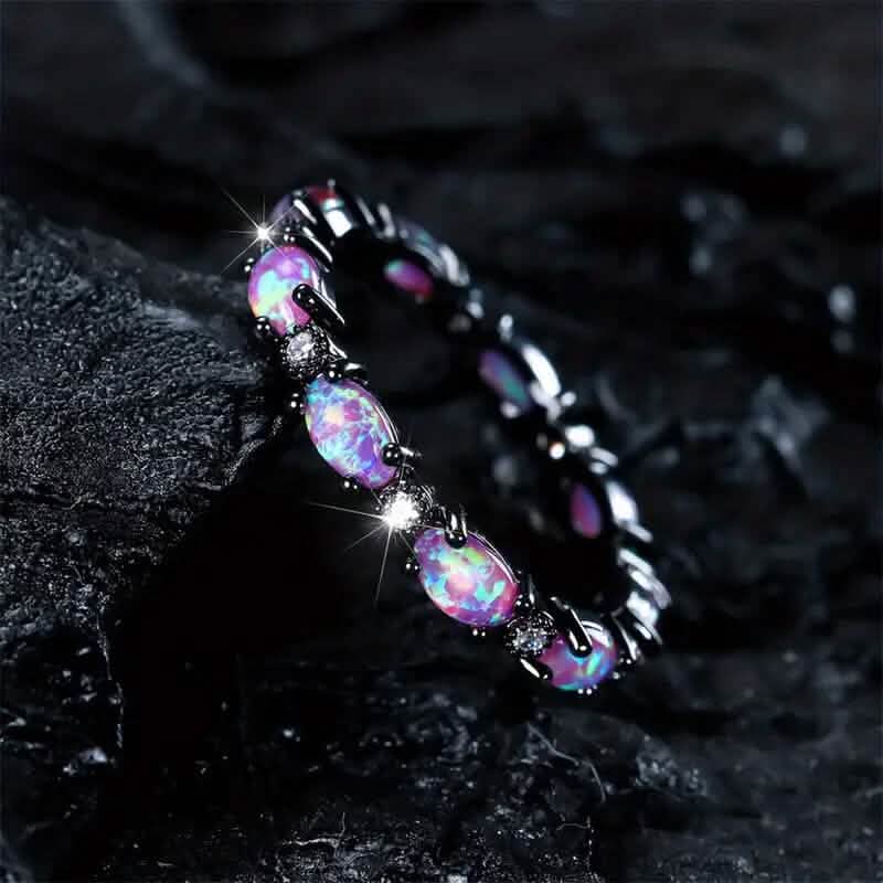 Synthetic Gem Mosaic Statement Ring – Plated Alloy | Sizes 6–10 | Women's Fashion Ring