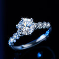 1 Carat Moissanite Sterling Silver Ring