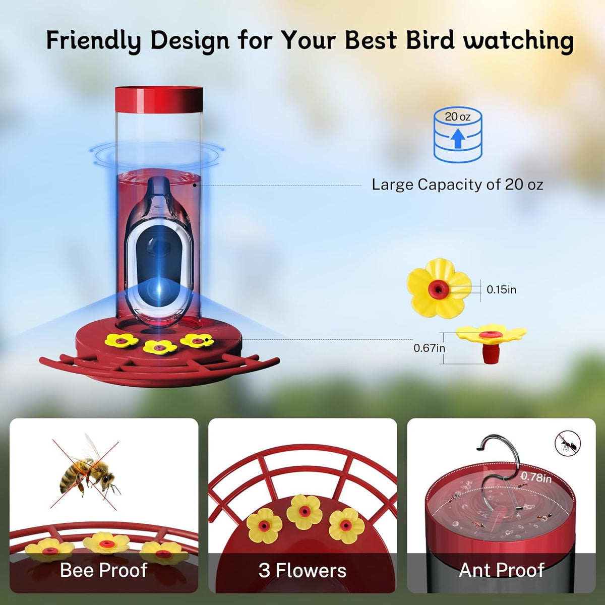 Solar-Powered Smart Hummingbird Feeder with WiFi Camera