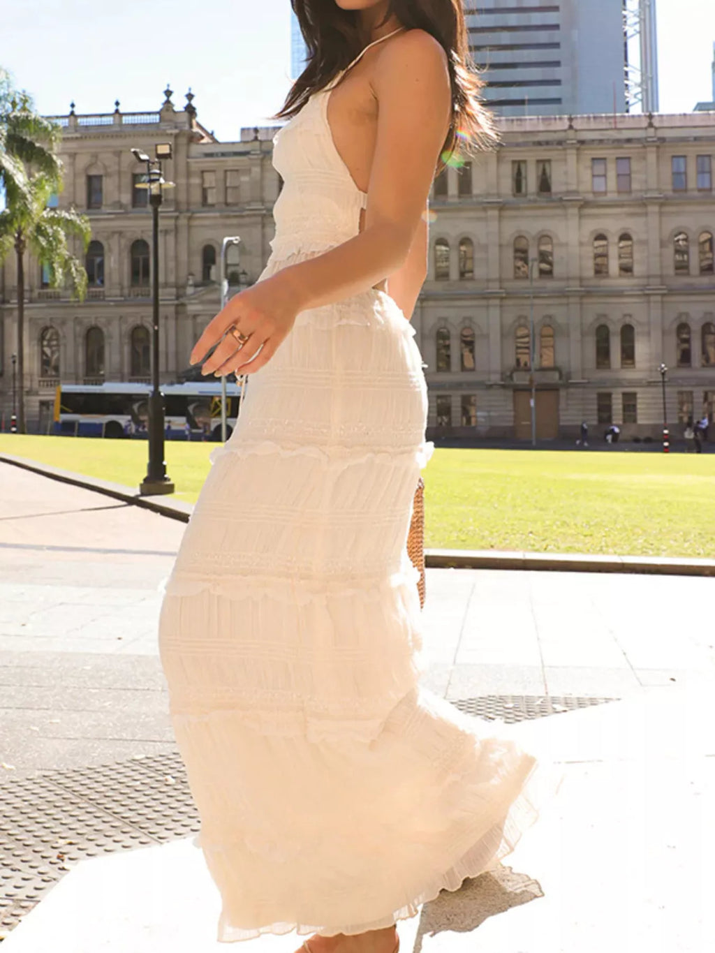 Smocked Halter Top & Maxi Skirt Matching Set