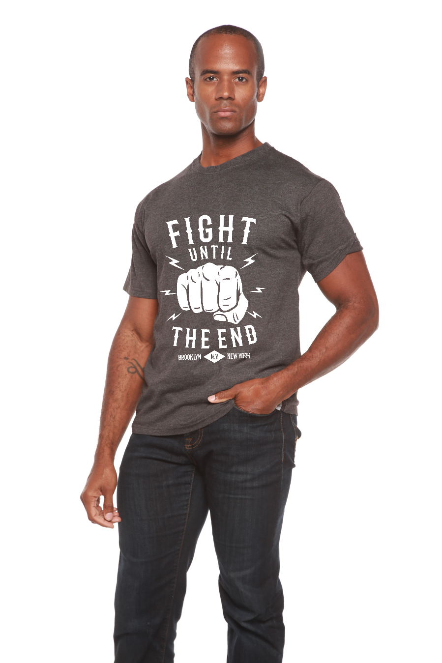 Fight Until Men's Bamboo Viscose & Organic Cotton Short Sleeve Graphic T-Shirt