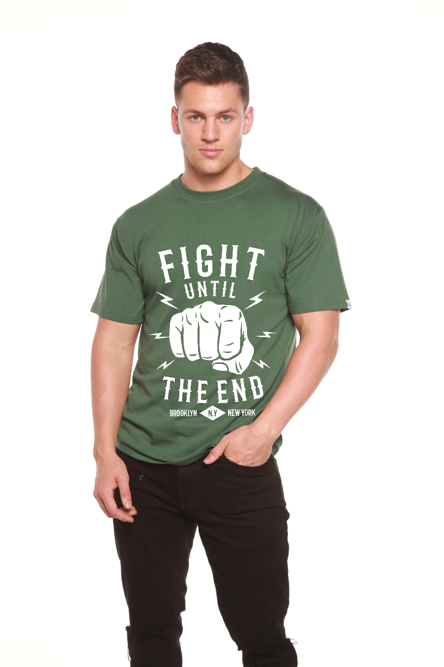 Fight Until Men's Bamboo Viscose & Organic Cotton Short Sleeve Graphic T-Shirt