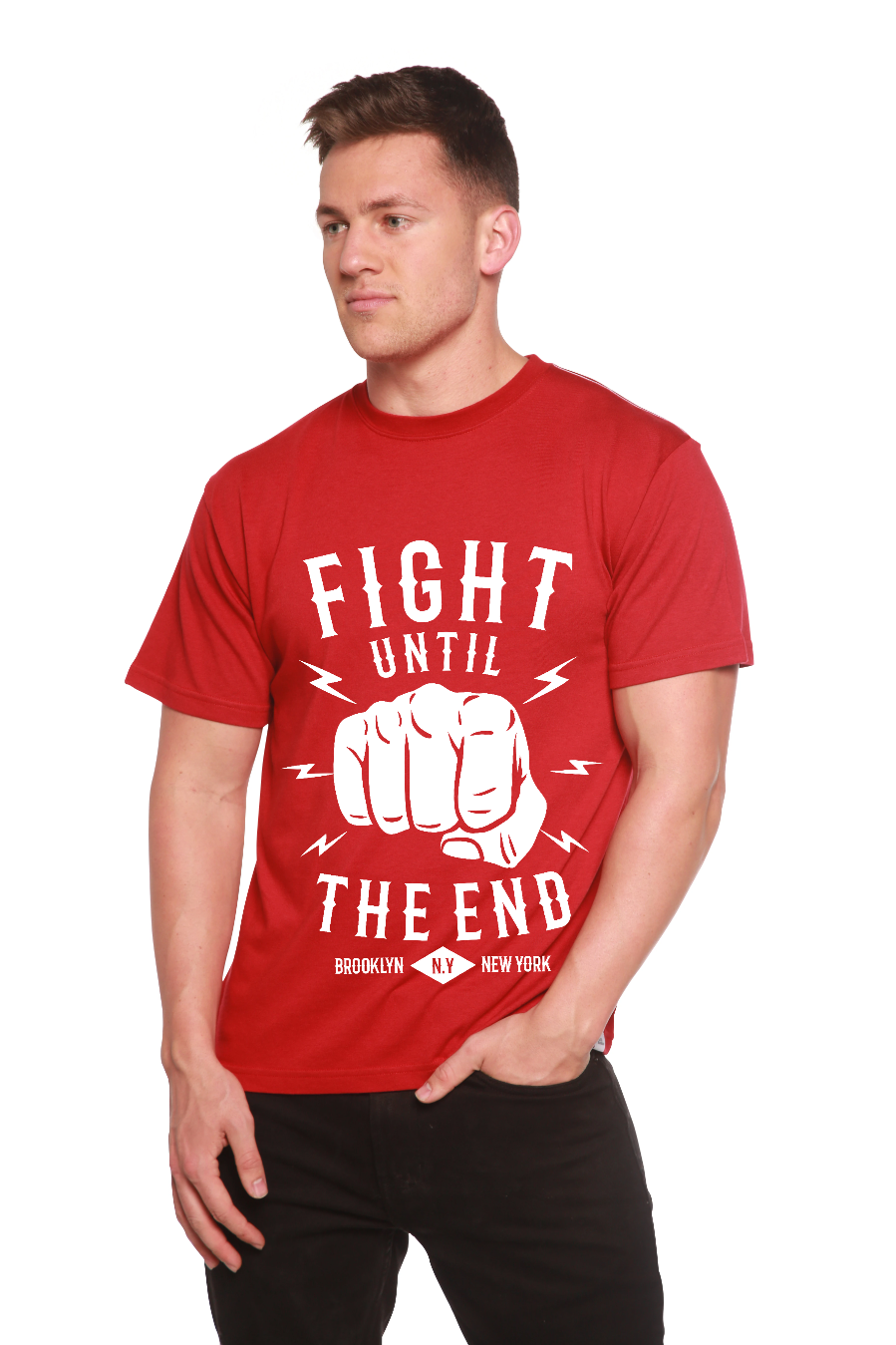 Fight Until Men's Bamboo Viscose & Organic Cotton Short Sleeve Graphic T-Shirt