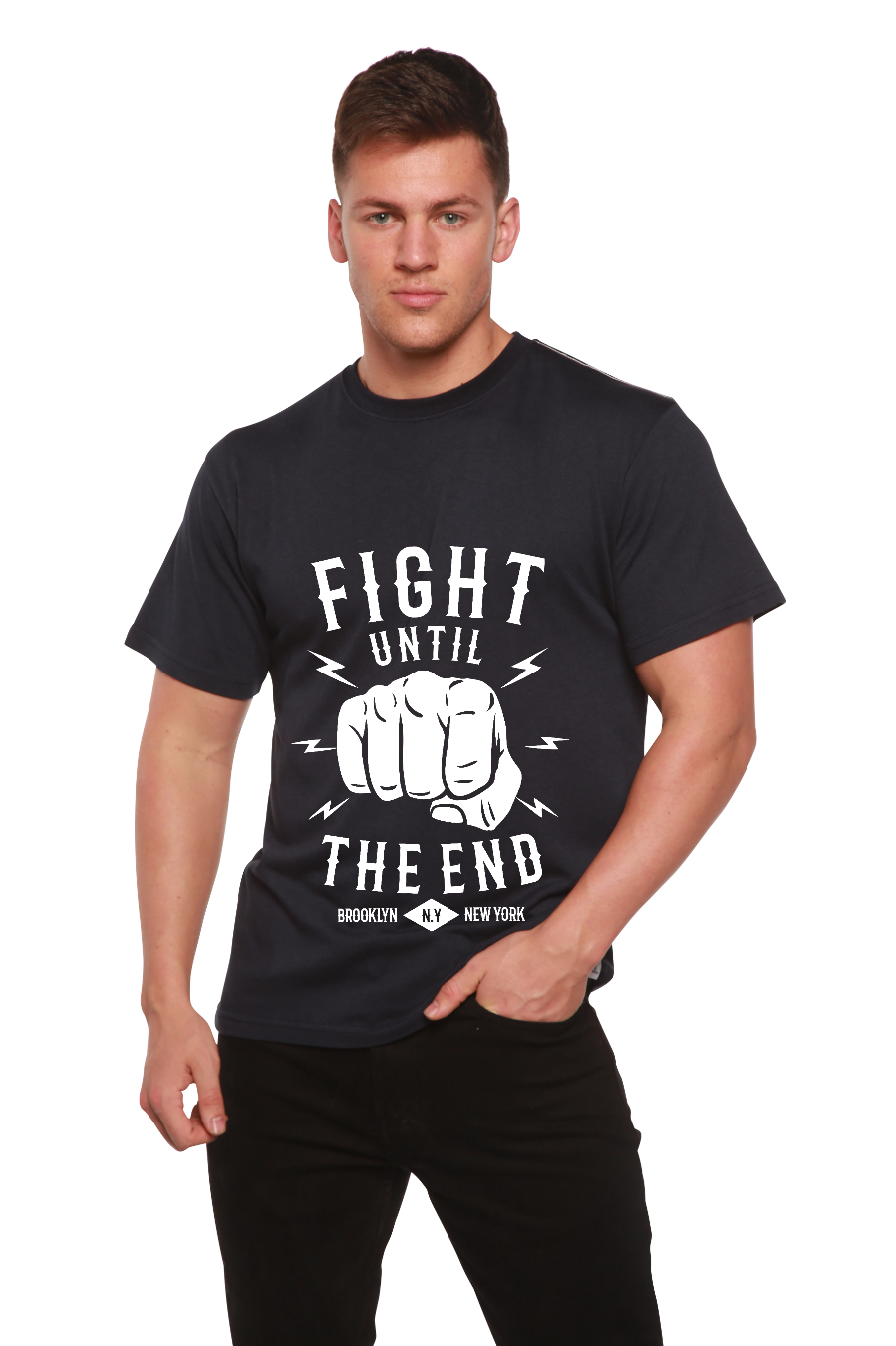 Fight Until Men's Bamboo Viscose & Organic Cotton Short Sleeve Graphic T-Shirt