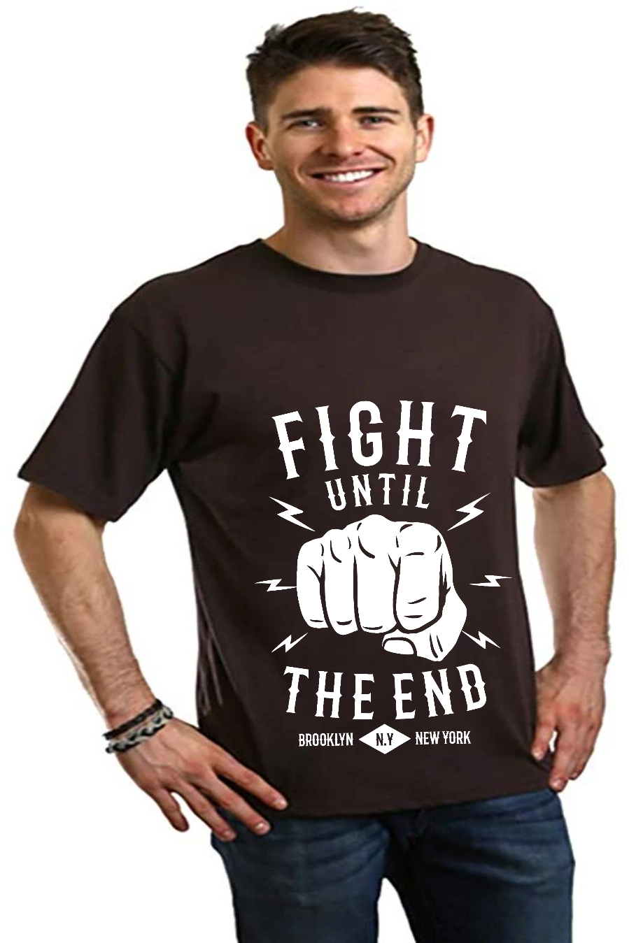 Fight Until Men's Bamboo Viscose & Organic Cotton Short Sleeve Graphic T-Shirt
