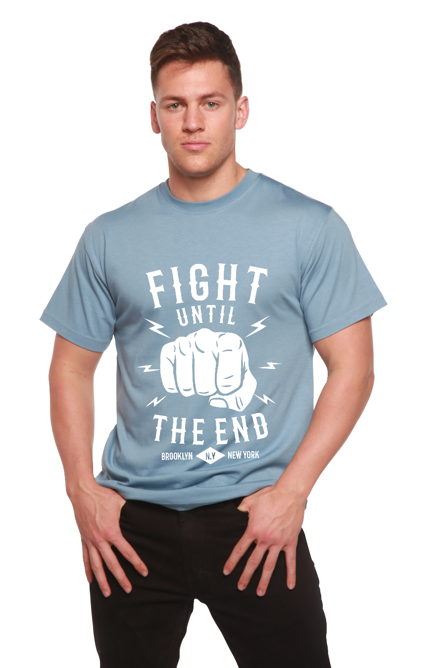 Fight Until Men's Bamboo Viscose & Organic Cotton Short Sleeve Graphic T-Shirt