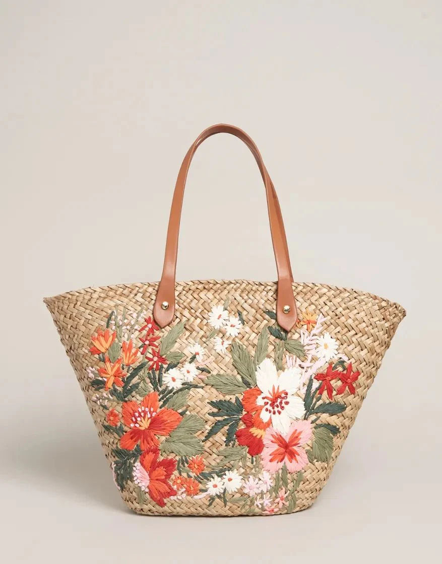 Floral Basket Tote