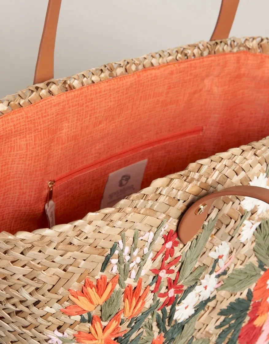 Floral Basket Tote