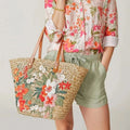 Floral Basket Tote