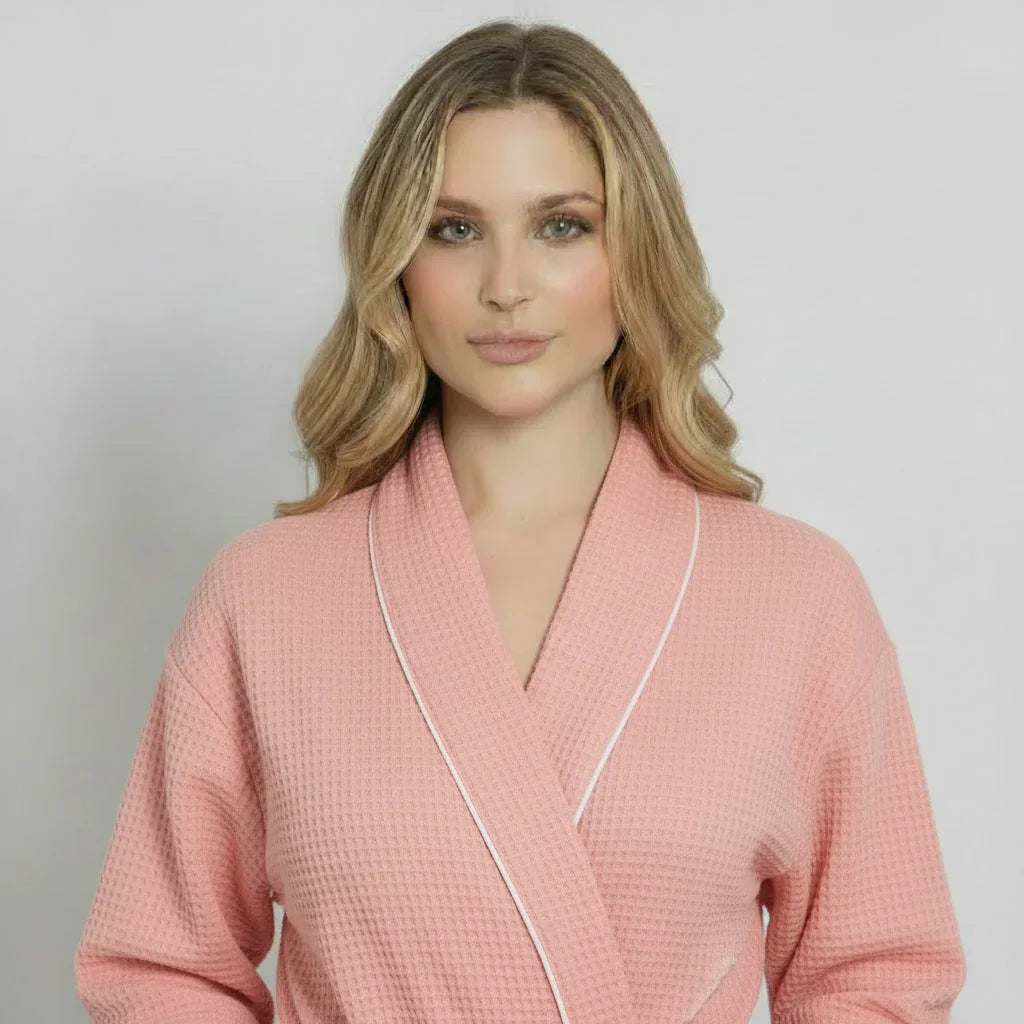Knee-Length Waffle Robe