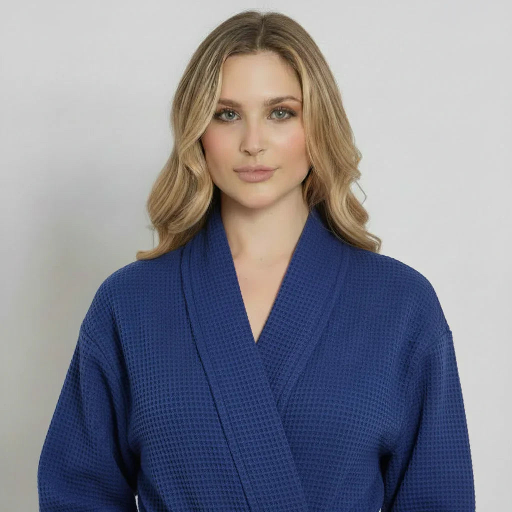 Knee-Length Waffle Robe