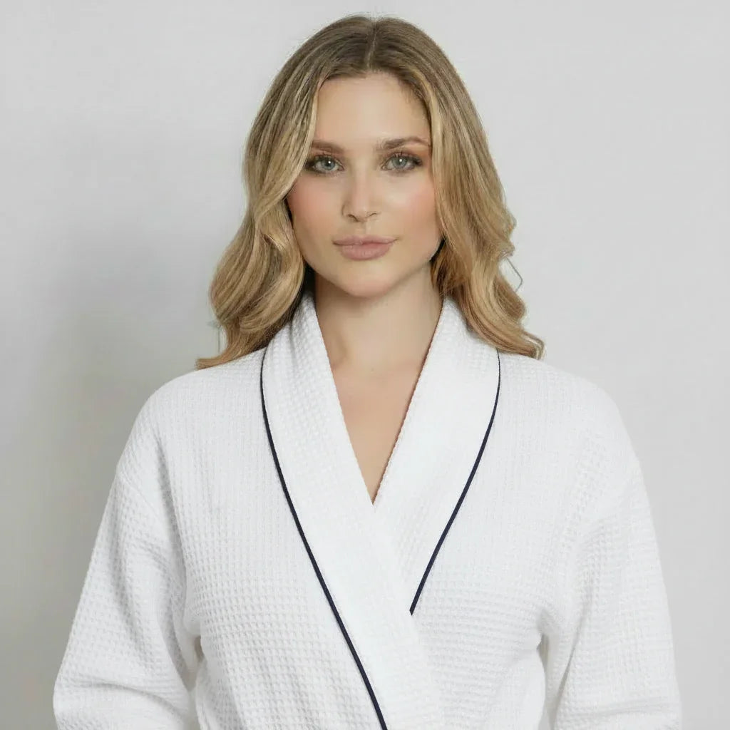 Knee-Length Waffle Robe