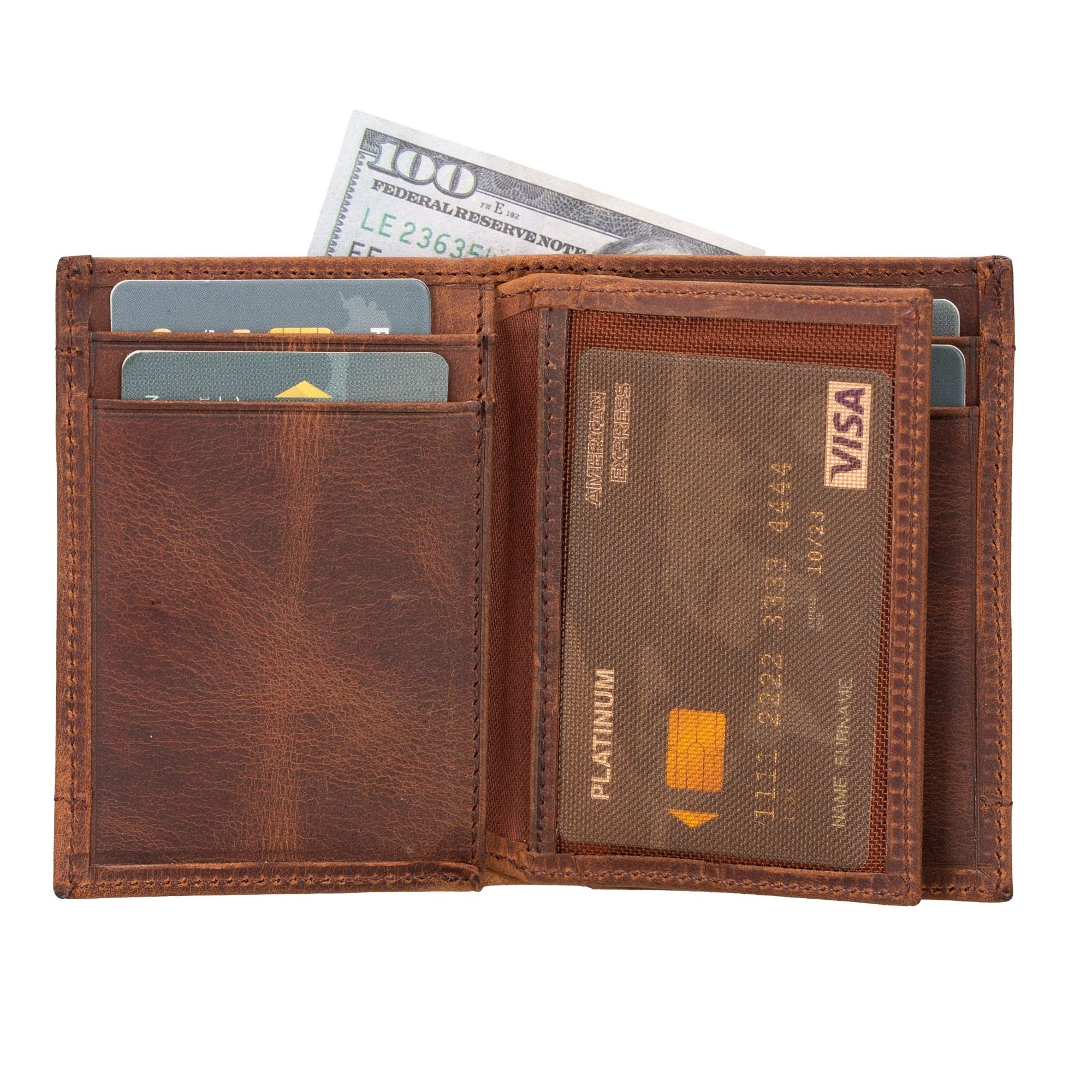 TORONATA Glendo Handcrafted Calfskin Leather Wallet with Apple AirTag Slot — Unisex