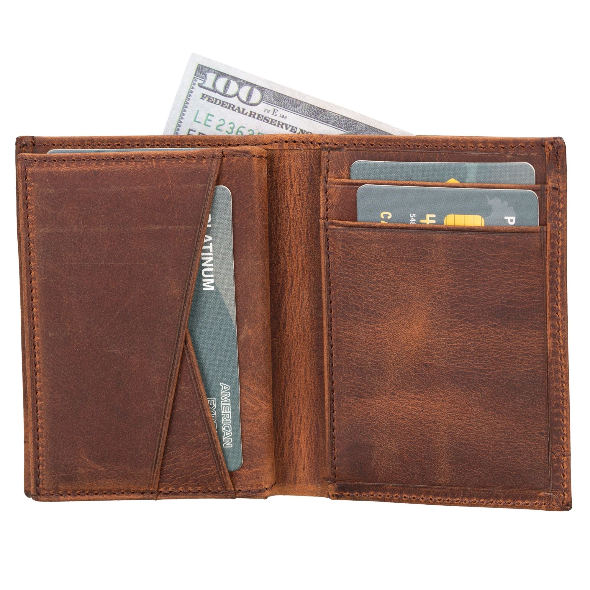 TORONATA Glendo Handcrafted Calfskin Leather Wallet with Apple AirTag Slot — Unisex