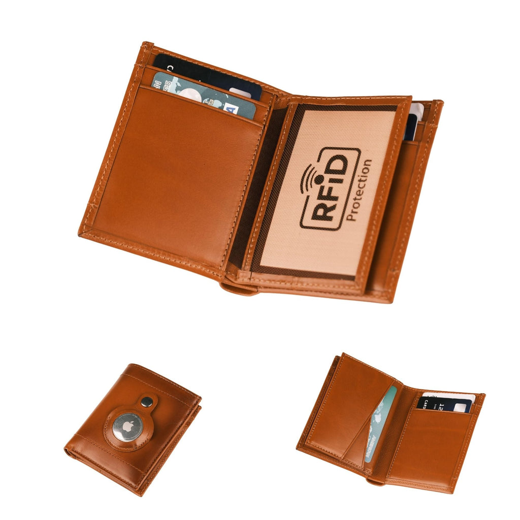 TORONATA Glendo Handcrafted Calfskin Leather Wallet with Apple AirTag Slot — Unisex