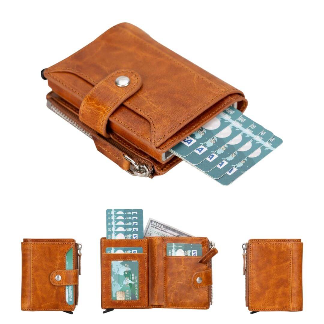 Glenrock Leather Pop-Up Card Holder