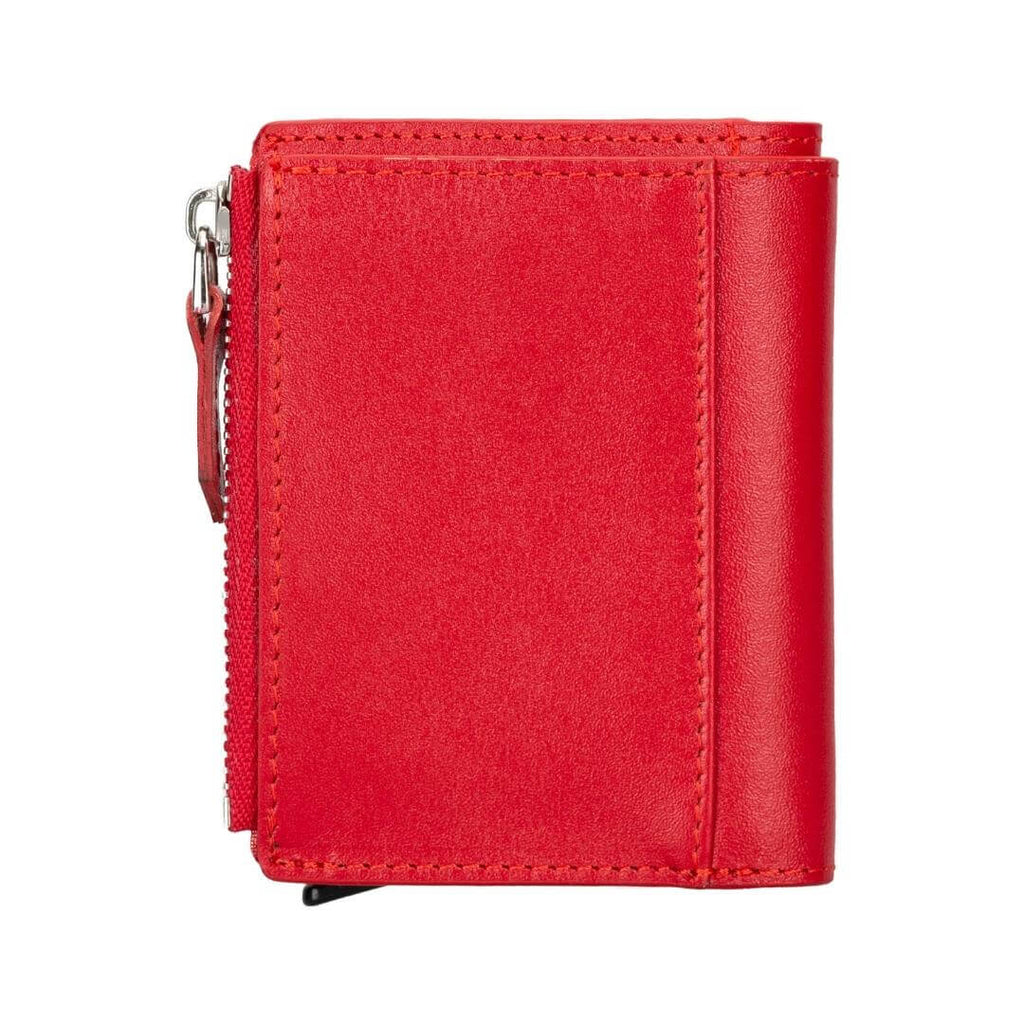 TORONATA Glenrock Genuine Cowhide Leather Pop-Up Card Holder Wallet
