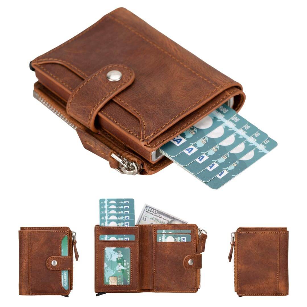 Glenrock Leather Pop-Up Card Holder