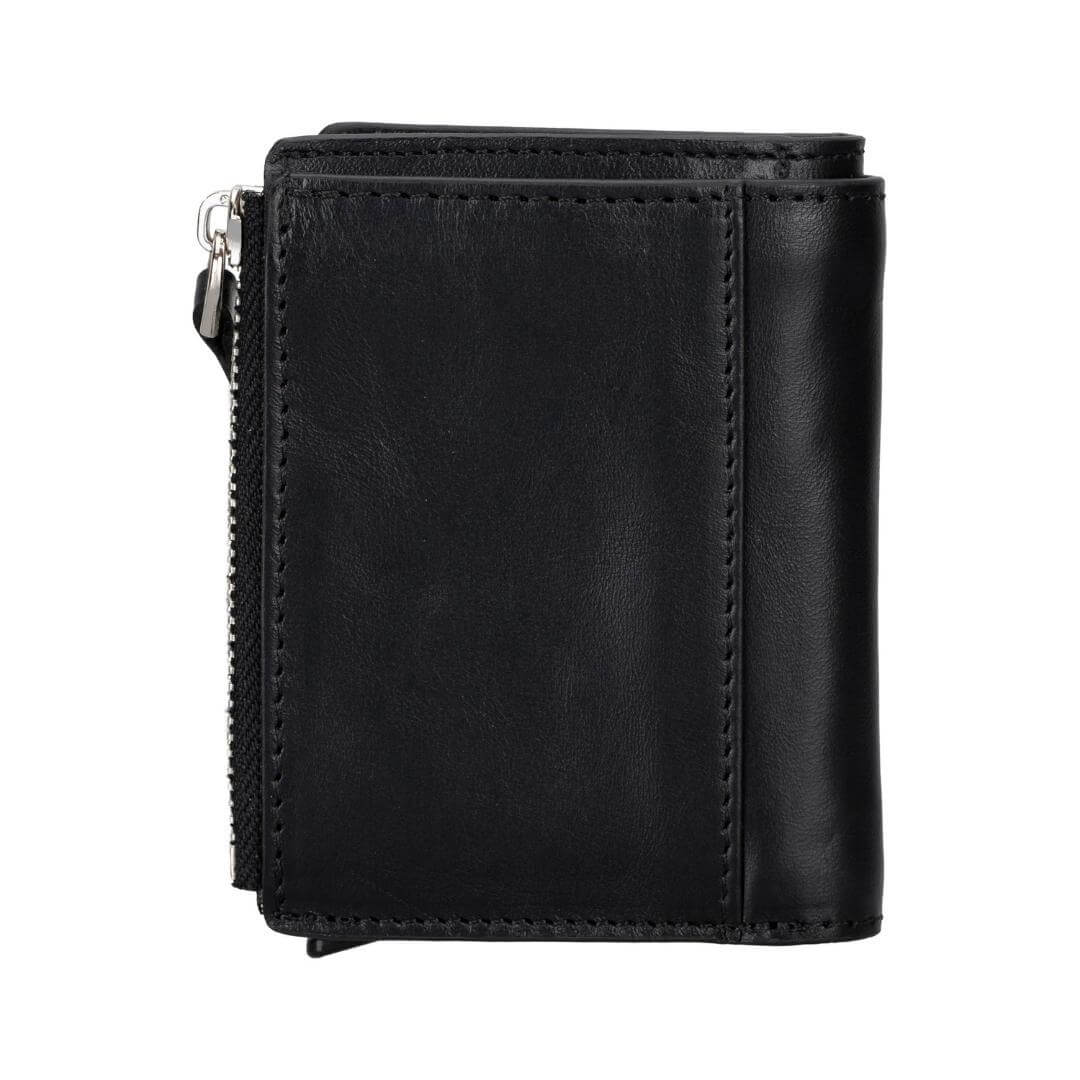 TORONATA Glenrock Genuine Cowhide Leather Pop-Up Card Holder Wallet