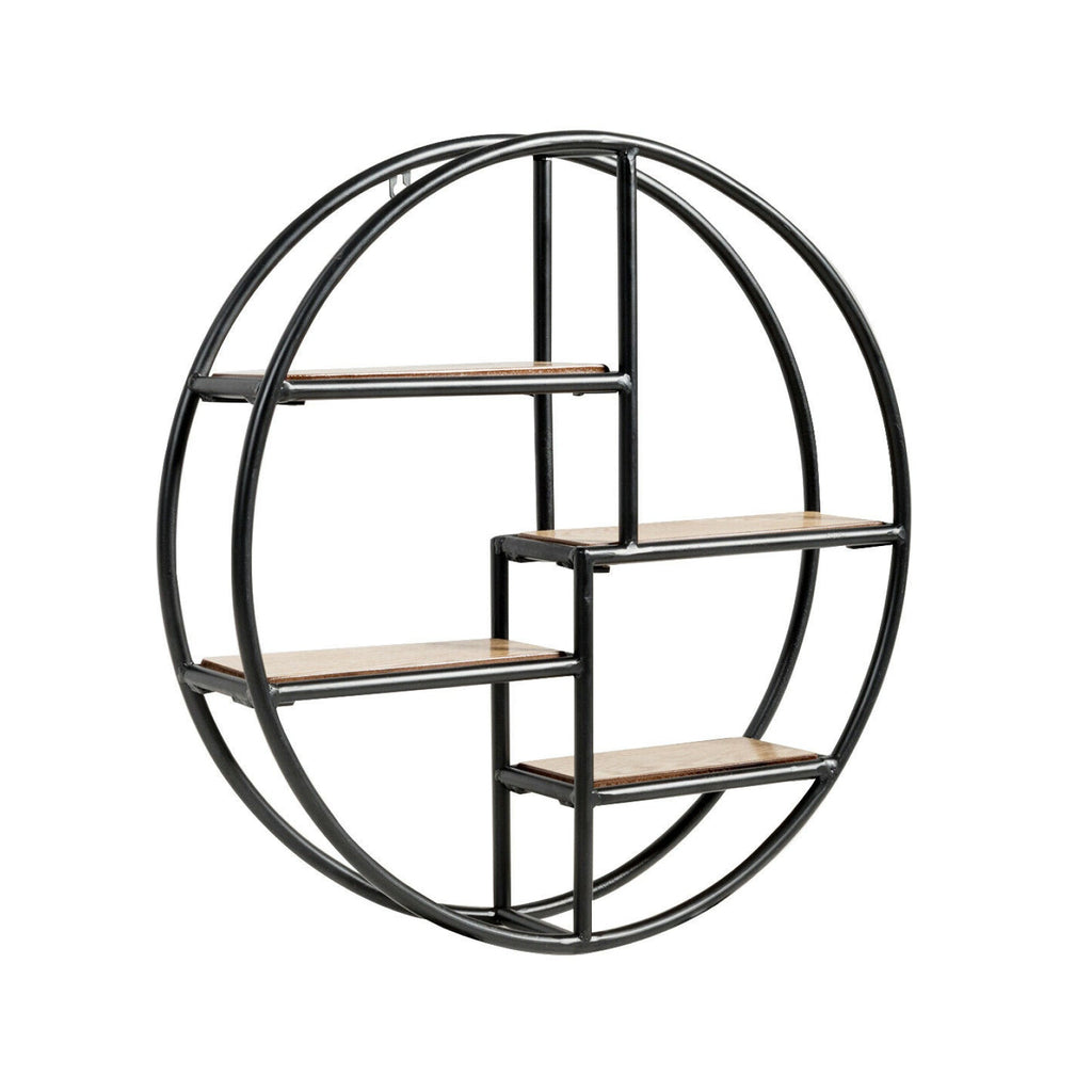 22" Circular 4-Tier Wall Shelf