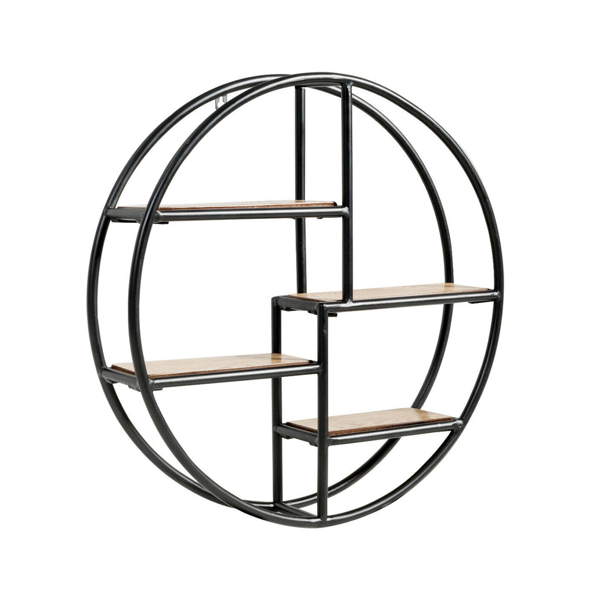 22" Circular 4-Tier Wall Shelf