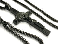 All-Black Saint Benedict Cross Necklace