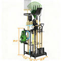 Heavy-Duty Garden Tool Organizer Rack – Holds 35 Tools, Adjustable Feet, Steel | Garage, Shed & Yard