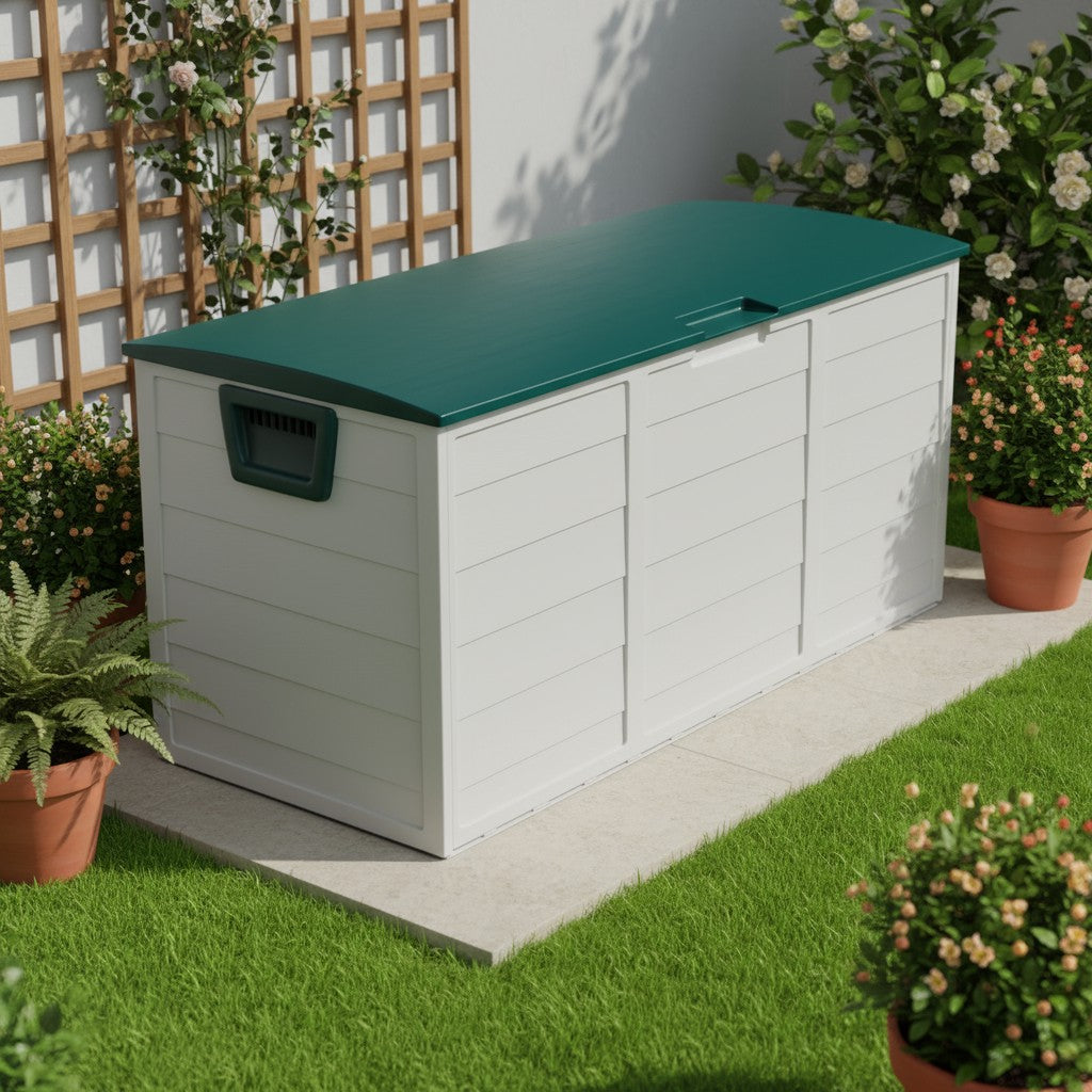 Heavy-Duty Outdoor Deck Box – Waterproof, Lockable Flip-Top Lid | 35 to 200 Gallon | Multiple Colors