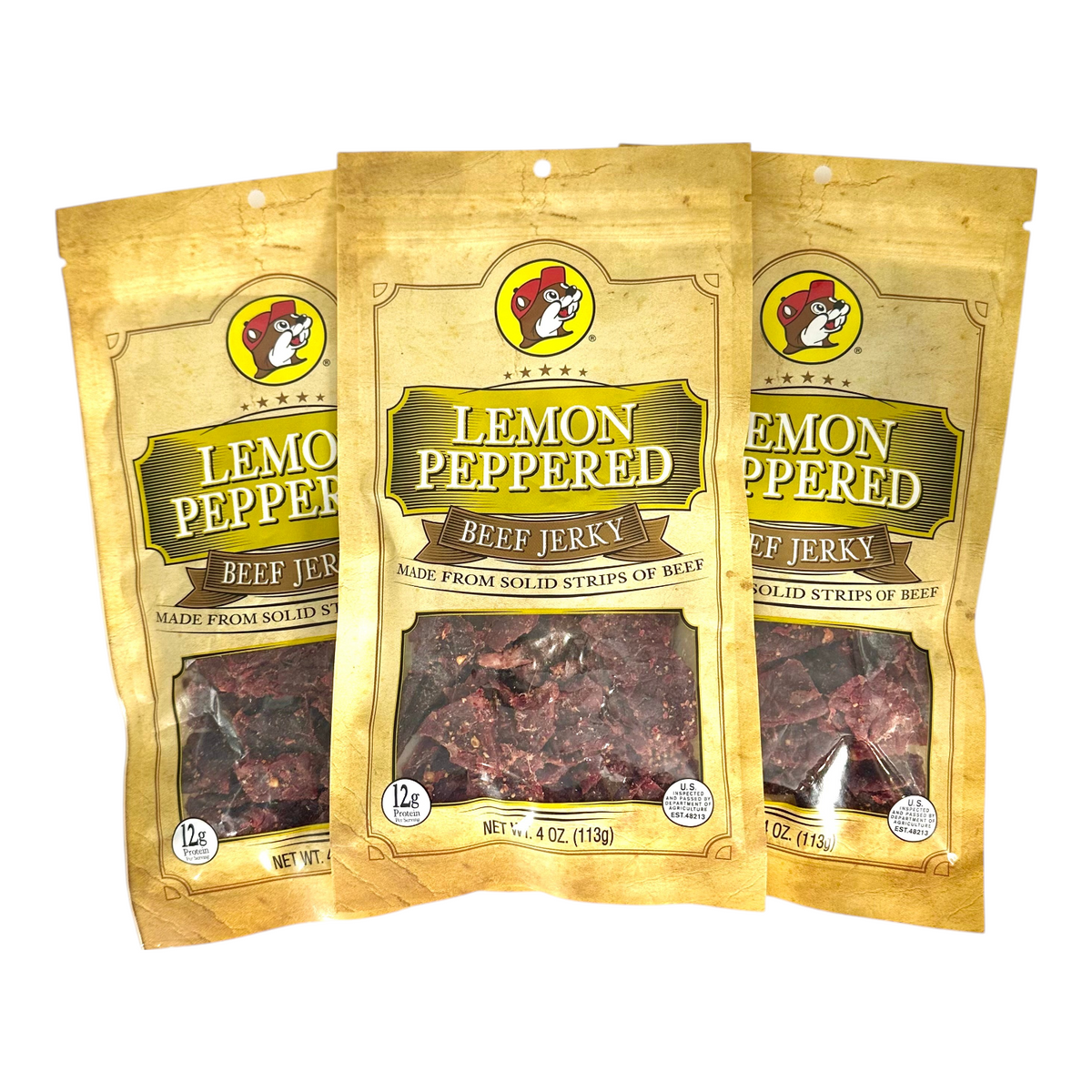 Buc-ee's Lemon Peppered Beef Jerky – Zesty & Bold