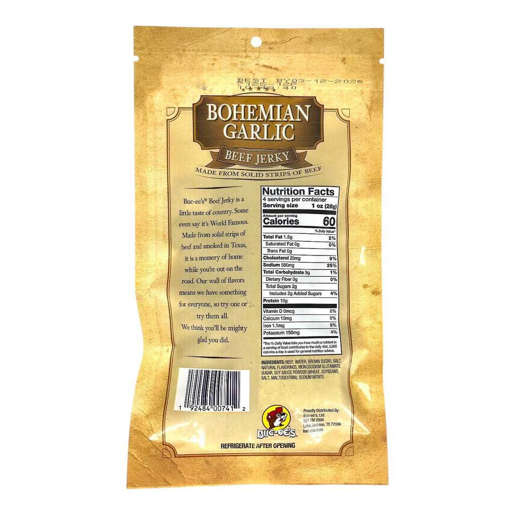 Buc-ee's Bohemian Garlic Beef Jerky – Bold & Savory