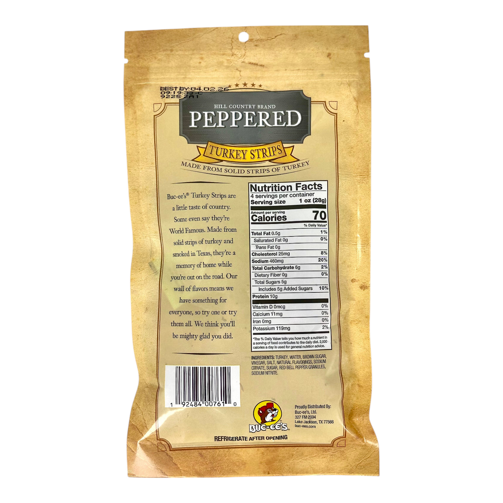 Hill Country Brand Peppered Turkey Jerky – Lean & Bold