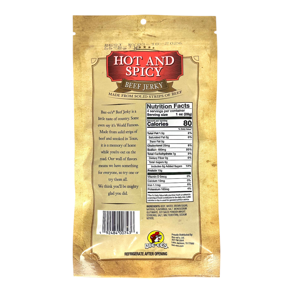 Buc-ee's Hot & Spicy Beef Jerky – Bold Heat in Every Bite