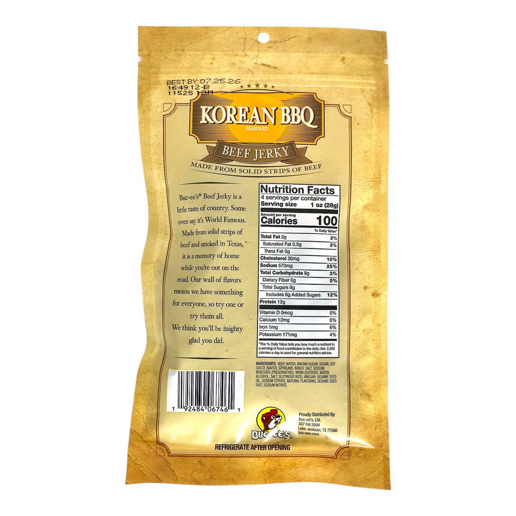 Buc-ee's Korean BBQ Beef Jerky – Sweet, Savory & Smoky