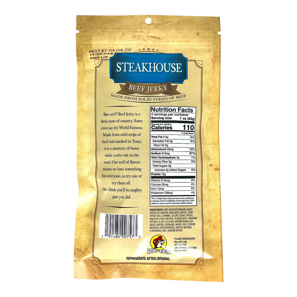 Buc-ee's Steakhouse Beef Jerky – Smoky & Savory