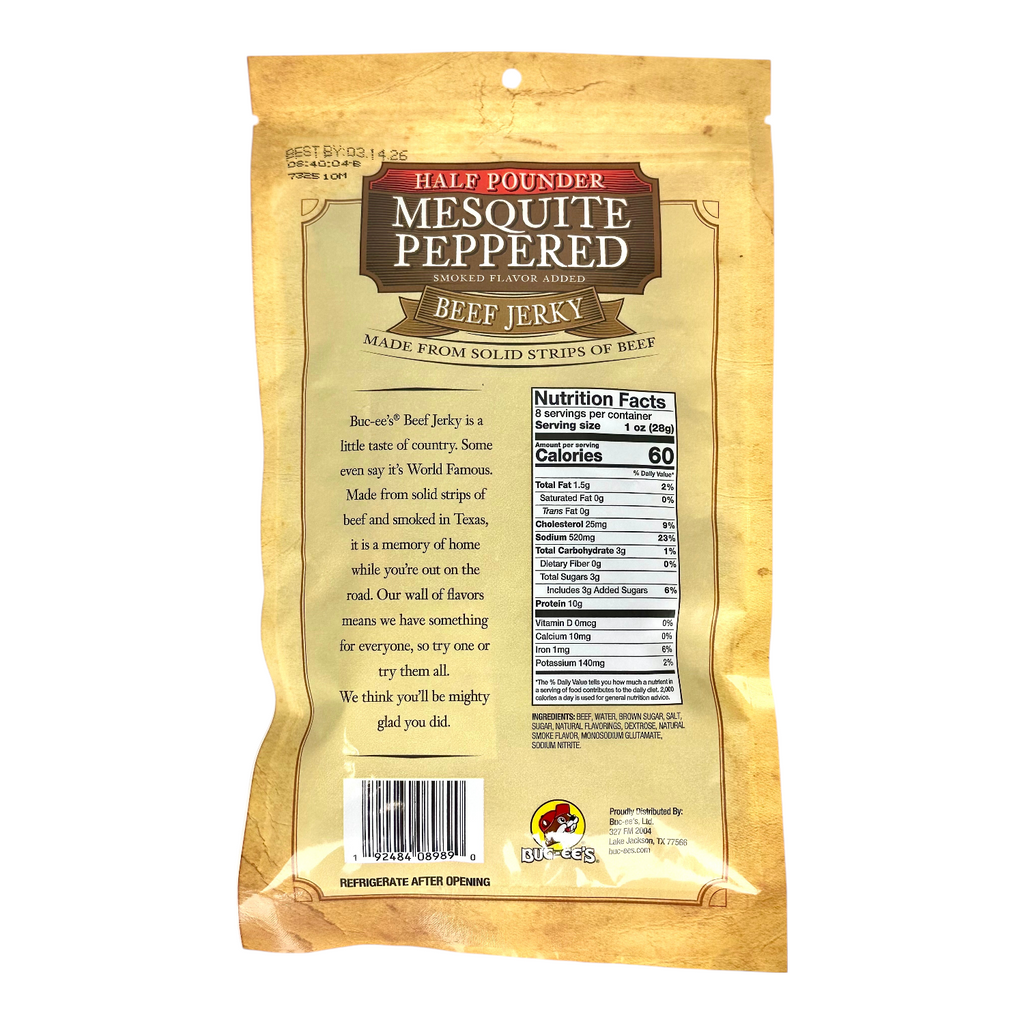 Buc-ee's Mesquite Peppered Beef Jerky – Smoky & Bold