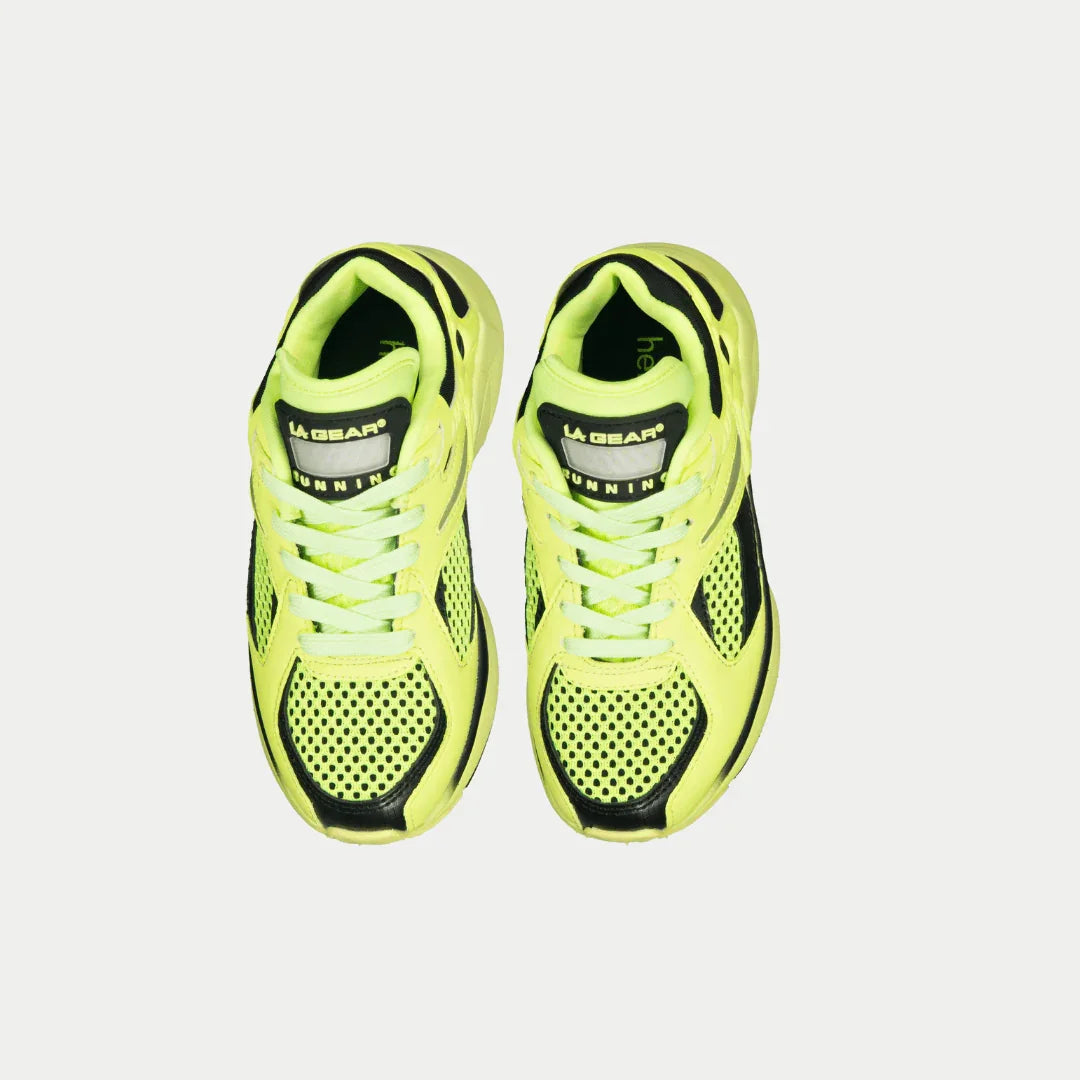 LA Gear Kids Catapult Light-Up x Glow Low-Top – Neon Yellow x Black