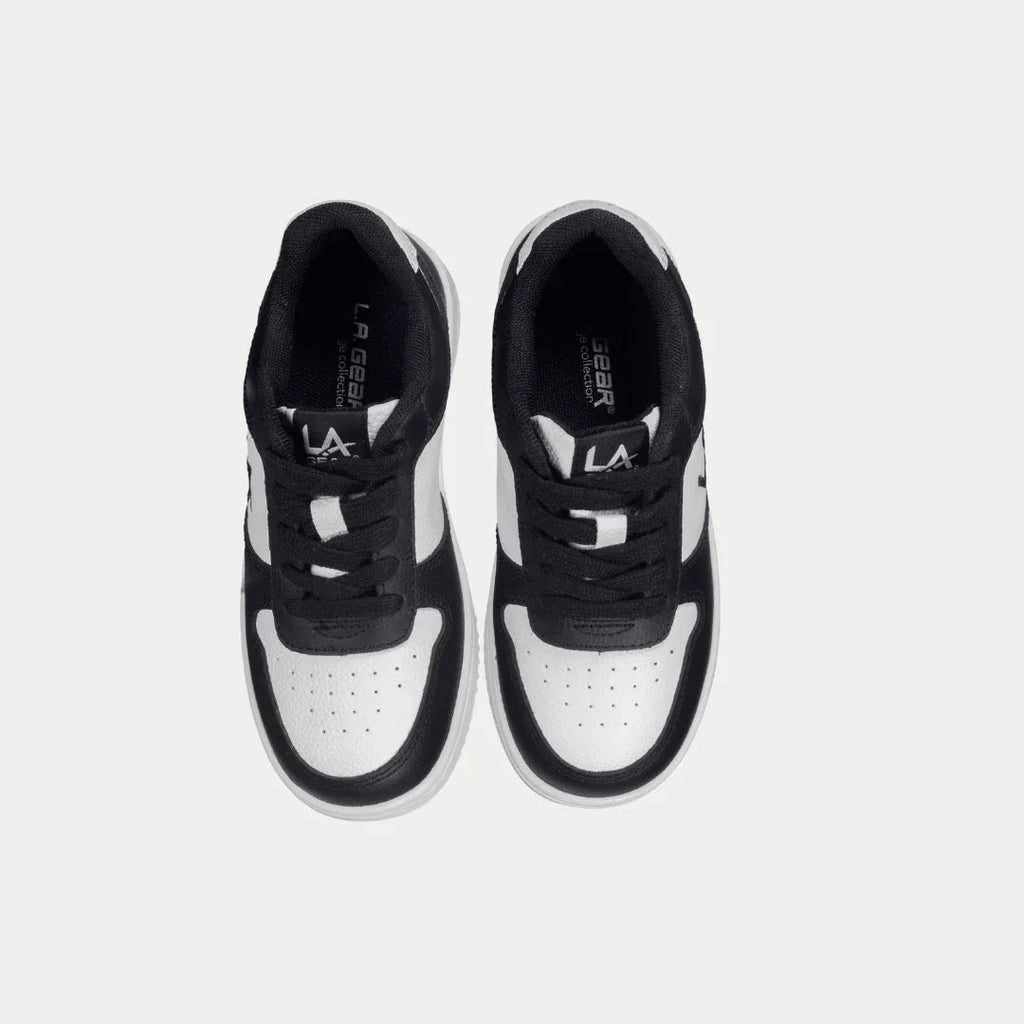 LA Gear Kids Edge Low-Top Sneaker – Black x White